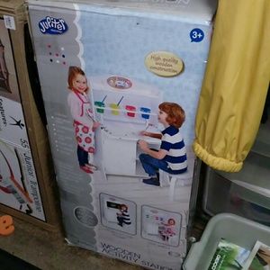 wooden activity station